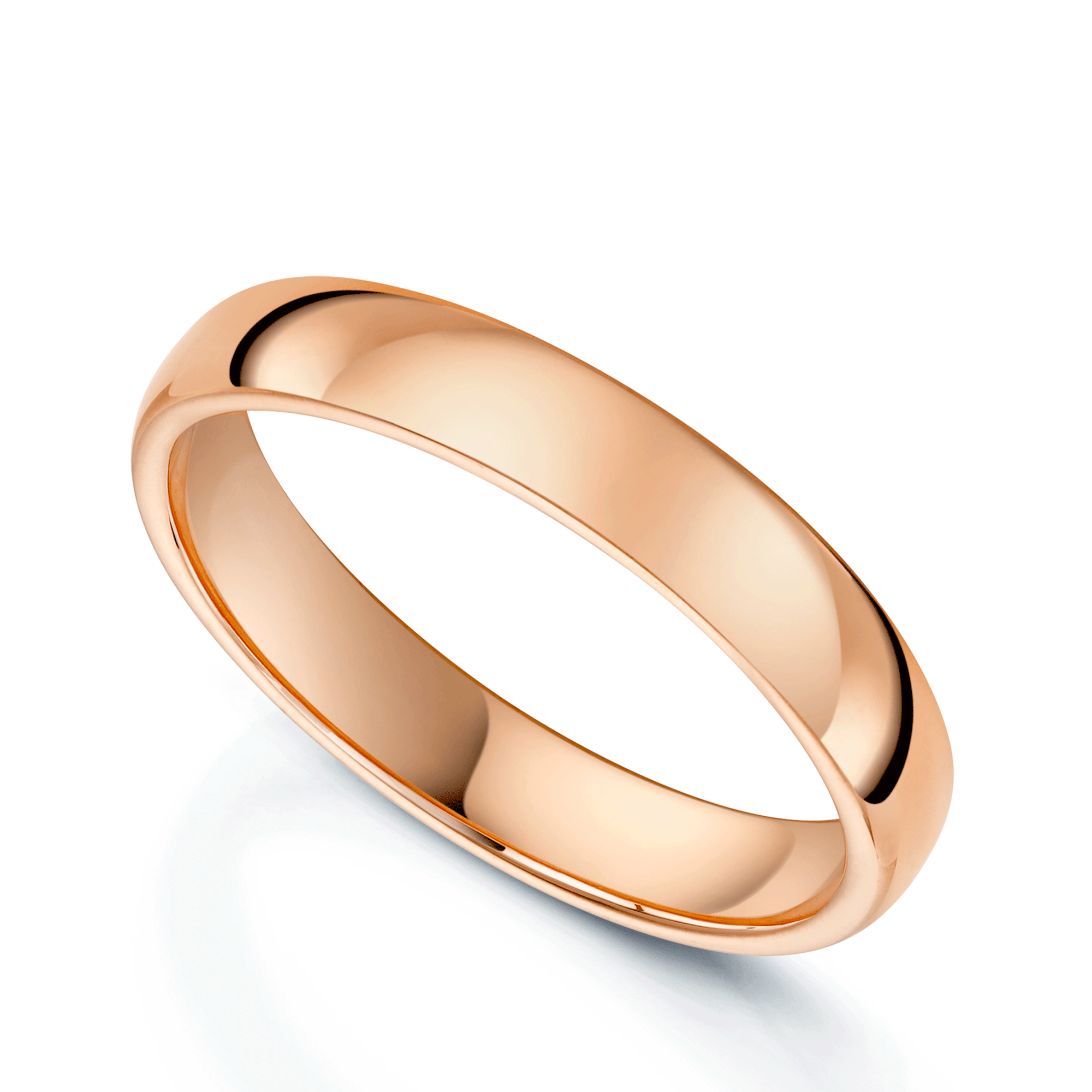 18ct Rose Gold Classic Court Ladies Wedding Ring