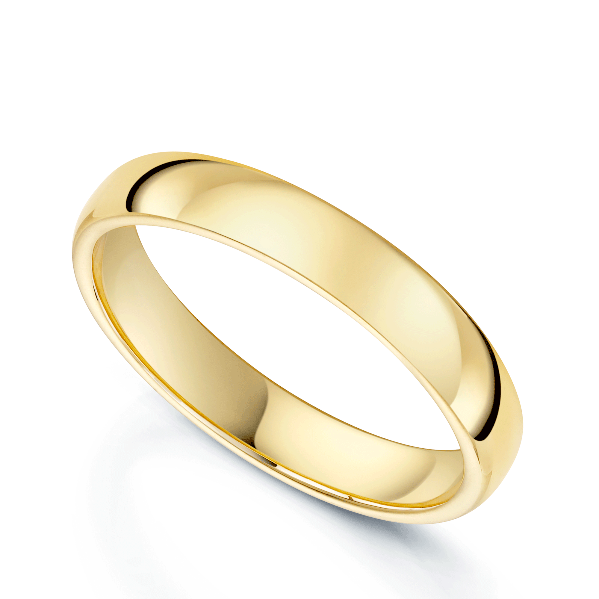 18ct Yellow Gold Classic Court Ladies Wedding Ring