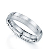 Platinum Matt & Polished Court Wedding Ring