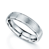 Platinum Matt & Polished Edge Court Wedding Ring