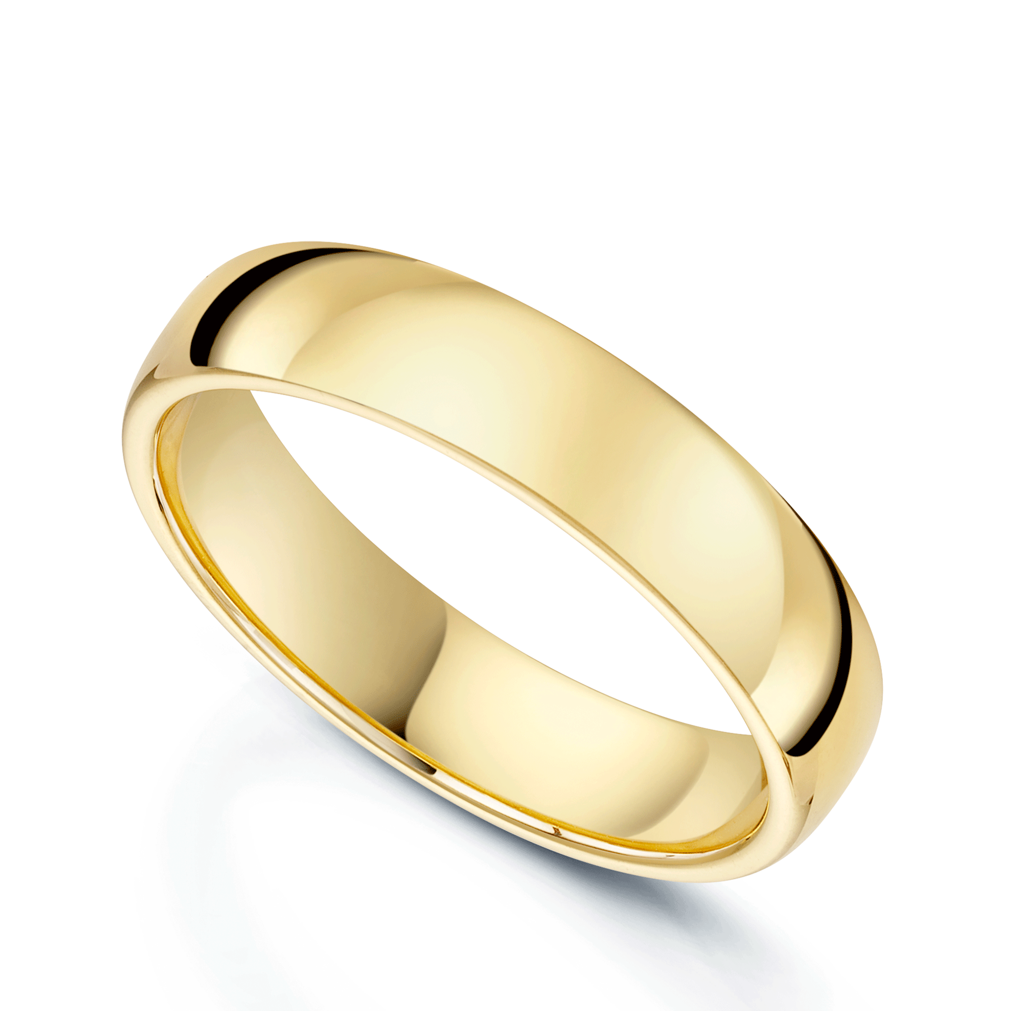 18ct Yellow Gold Classic Court Gents Wedding Ring