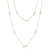 Berry's 18ct Rose Gold Akoya Cultured White Pearl Diamond Set Chain Necklet - Berry's Jewellers