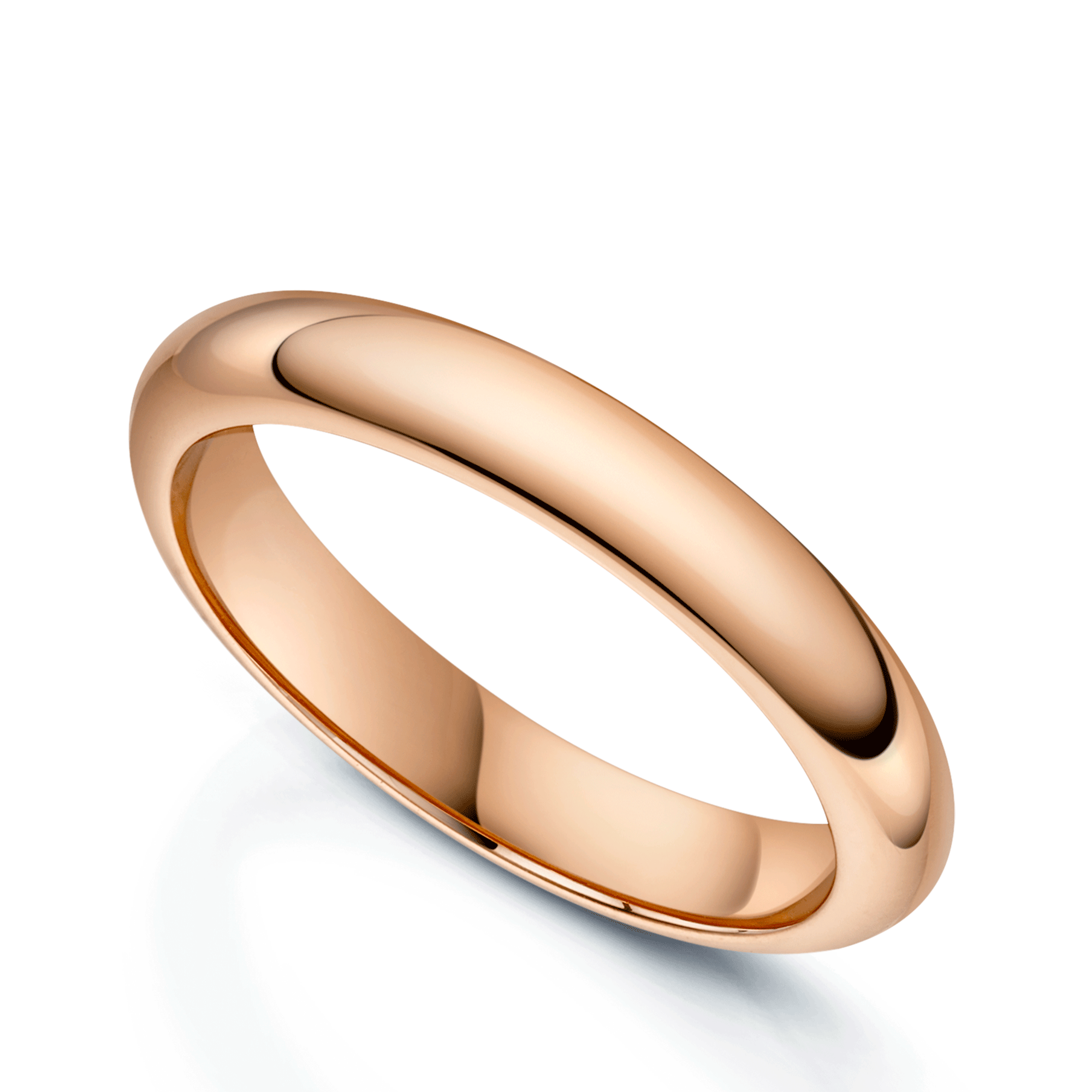 Berry's 18ct Rose Gold D-Shape Ladies Wedding Ring - Berry's Jewellers