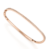 Berry's 18ct Rose Gold Diamond Pave Set Square Bangle - Berry's Jewellers