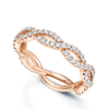 Berry's 18ct Rose Gold Diamond Set Crossover Design Ring - Berry's Jewellers