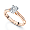 Berry's 18ct Rose Gold GIA Certificated 0.74 Carat Oval Cut Diamond Ring With Diamond Set Shoulders - Berry's Jewellers