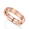 Berry's 18ct Rose Gold Matt Half-Lined Flat Court Wedding Ring - Berry's Jewellers