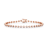 Berry's 18ct Rose Gold Round Brilliant Cut Diamond Bar Link Bracelet - Berry's Jewellers