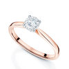 18ct Rose Gold Round Brilliant Cut Diamond Engagement Ring