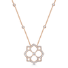 Berry's 18ct Rose Gold Round Brilliant Cut Diamond Open Flower Pendant - Berry's Jewellers