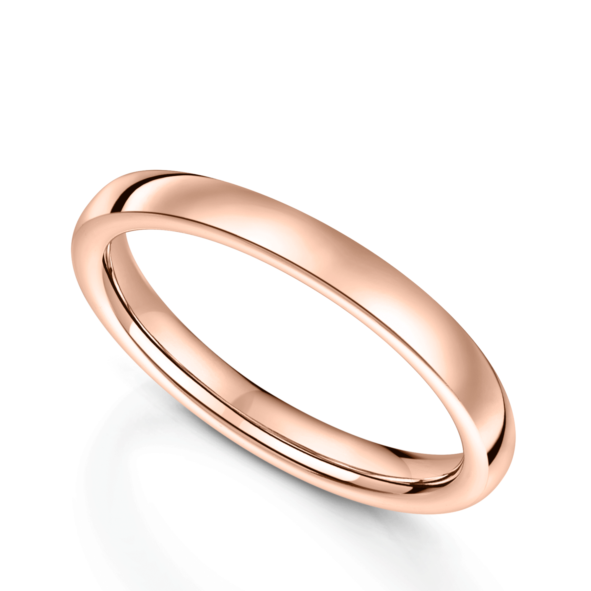 Berry's 18ct Rose Gold Rounded Flat Ladies Wedding Ring - Berry's Jewellers