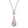 Berry's 18ct Rose & White Gold Oval Cut Pink Tourmaline & Marquise Cut Diamond Pendant - Berry's Jewellers