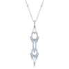 Berry's 18ct White Gold Art Deco Inspired Long Drop Diamond Pendant - Berry's Jewellers