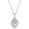 18ct White Gold Baguette & Brilliant Cut Diamond Necklace