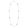 Berry's 18ct White Gold Black South Sea Pearl & Diamond Long Chain Necklace - Berry's Jewellers