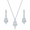 Berry's 18ct White Gold Brilliant & Baguette Cut Diamond Pendant & Earring Set - Berry's Jewellers