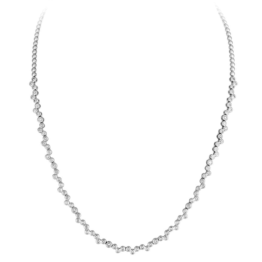 18ct White Gold Brilliant Cut Diamond Set Necklet