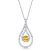 Berry's 18ct White Gold Citrine & Diamond Open Pendant - Berry's Jewellers