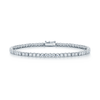 18ct White Gold Claw Set Round Brilliant Cut Diamond Tennis Bracelet