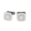 18ct White Gold Cushion Shaped Diamond Set Cufflinks