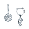 Berry's 18ct White Gold Diamond Basket Style Hoop Drop Earrings - Berry's Jewellers