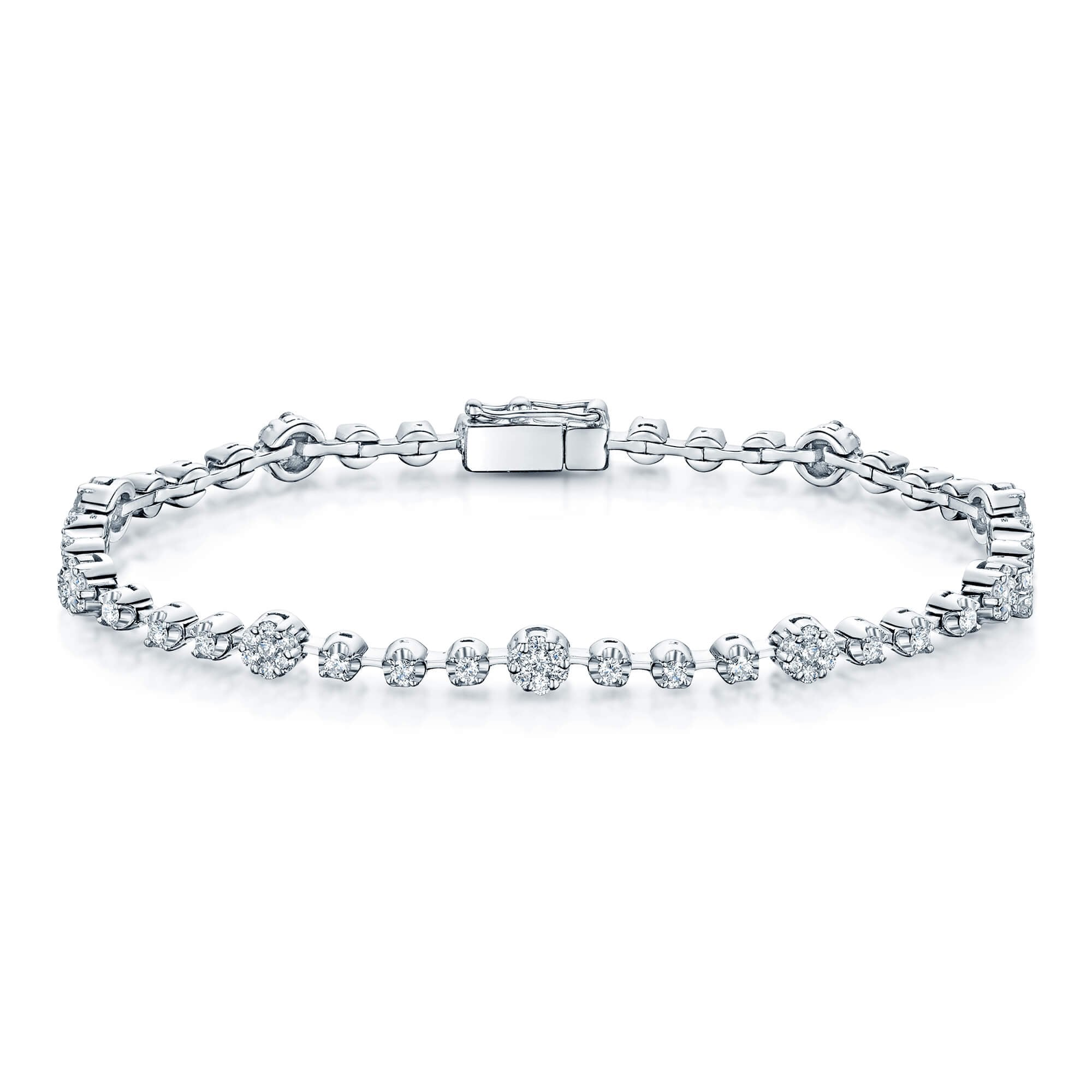 18ct White Gold Diamond Fancy Bracelet