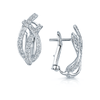 Berry's 18ct White Gold Diamond Fancy Entwined Hoop Earrings - Berry's Jewellers