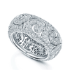 Berry's 18ct White Gold Diamond Full Pave Set Swirl Dress Ring - Berry's Jewellers