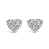 Berry's 18ct White Gold Diamond Heart Earrings - Berry's Jewellers