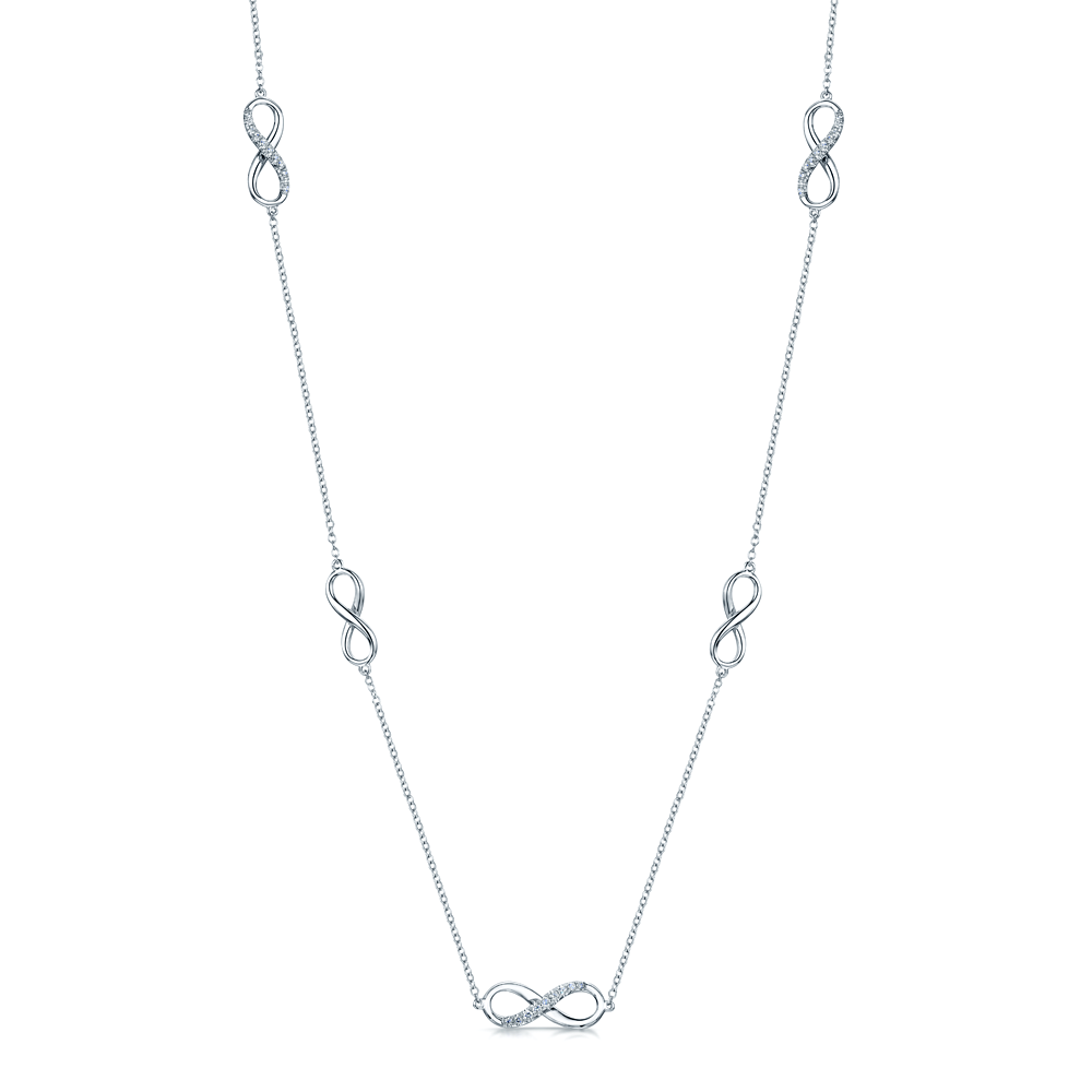 Berry's 18ct White Gold Diamond Infinity Necklace - Berry's Jewellers