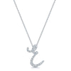 Berry's 18ct White Gold Diamond Initial "E" Pendant - Berry's Jewellers