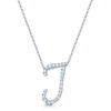 Berry's 18ct White Gold Diamond Initial "J" Pendant - Berry's Jewellers