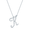 Berry's 18ct White Gold Diamond Initial "K" Pendant - Berry's Jewellers