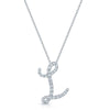 Berry's 18ct White Gold Diamond Initial "L" Pendant - Berry's Jewellers