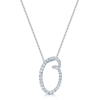 Berry's 18ct White Gold Diamond Initial "O" Pendant - Berry's Jewellers