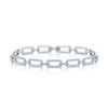 Berry's 18ct White Gold Diamond Open Rectangle Link Bracelet - Berry's Jewellers