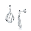 Berry's 18ct White Gold Diamond Open Teardrop Earrings - Berry's Jewellers