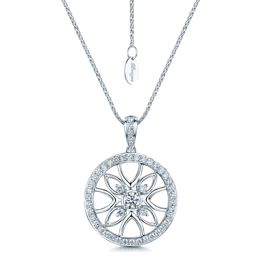 Berry's 18ct White Gold Diamond Openwork Pendant - Berry's Jewellers