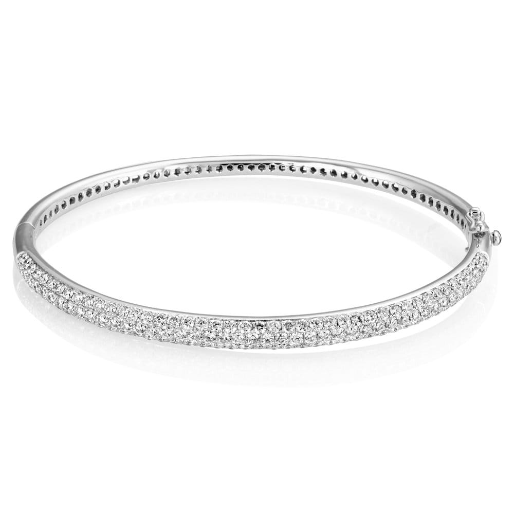 Berry's 18ct White Gold Diamond Pave Set Bangle - Berry's Jewellers