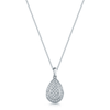 Berry's 18ct White Gold Diamond Pave Set Pear Shaped Pendant - Berry's Jewellers