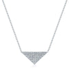 18ct White Gold Diamond Pave Triangular Pendant