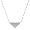 Berry's 18ct White Gold Diamond Pave Triangular Pendant - Berry's Jewellers