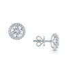 Berry's 18ct White Gold Diamond Round Brilliant Cut Diamond Halo Earrings - Berry's Jewellers