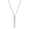 18ct White Gold Diamond Set Bar Pendant