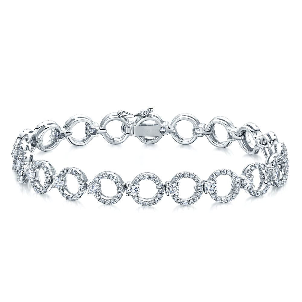 Berry's 18ct White Gold Diamond Set Circles Bracelet - Berry's Jewellers