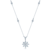 18ct White Gold Diamond Set Daisy Pendant