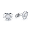 Berry's 18ct White Gold Diamond Set Oval Cufflinks - Berry's Jewellers