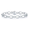 Berry's 18ct White Gold Diamond Set Oval Link Bracelet - Berry's Jewellers