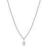 Berry's 18ct White Gold Diamond Single Stone Invisible Set Pendant - Berry's Jewellers