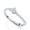 Berry's 18ct White Gold Diamond Solitaire Ring With Diamond Set Shoulders - Berry's Jewellers